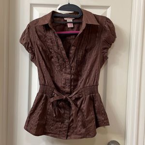 Candie’s Brown Button up Top